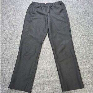 White Stag Pull On Pants Women's Size M 8-10 Black Elastic Waist Straight Leg